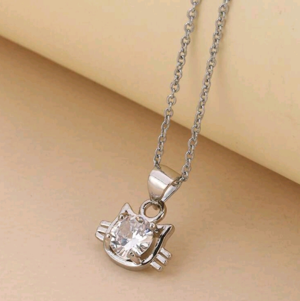 CZ Hello Kitty necklace